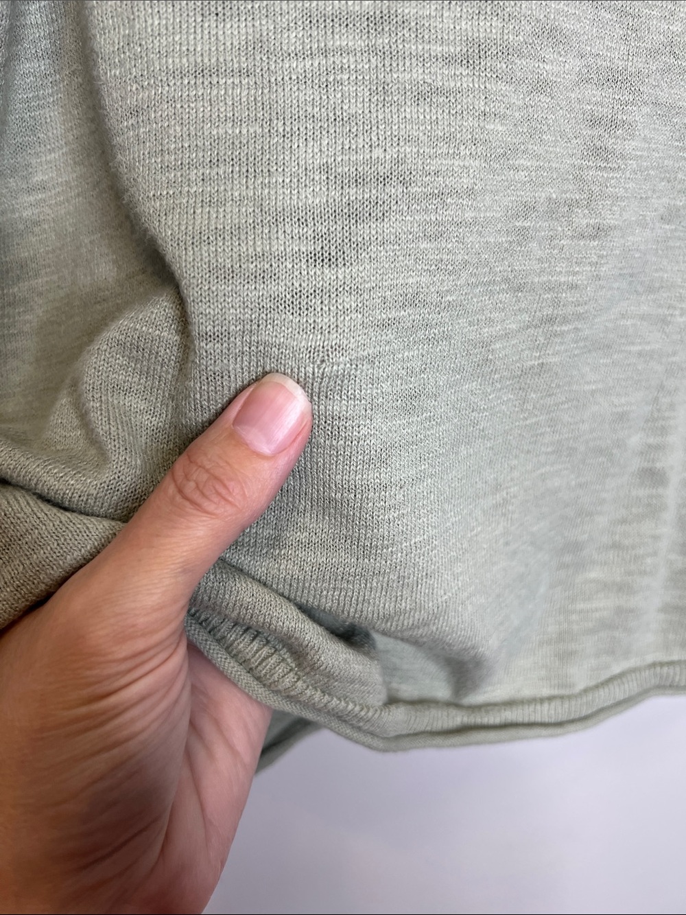 FRYE Light Sage Green V Neck 100% Cotton Cardigan Sweater size Large - Picture 13 of 14